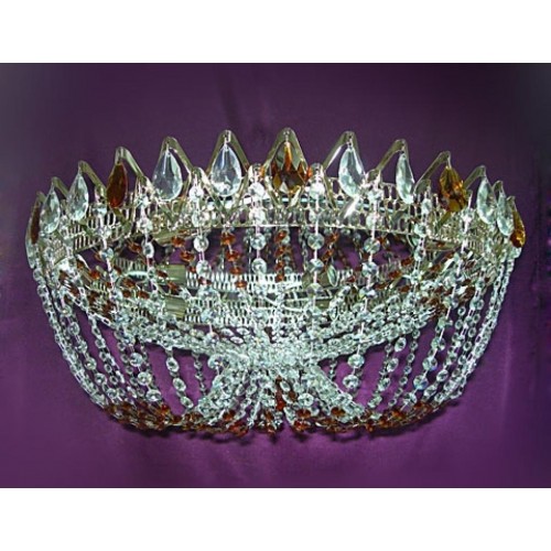 Люстра Водоворот Элит-Купол Цветной в Магнитогорске Гусь Хрустальный