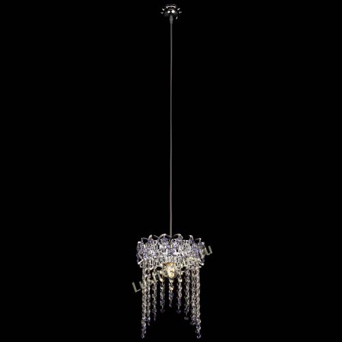 Барная люстра Астра №1 оптикон Фиолетовая в Магнитогорске Гусь Хрустальный