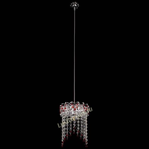 Барная люстра Астра №1 оптикон Красная в Магнитогорске Гусь Хрустальный