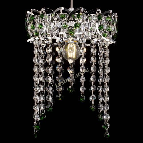 Барная люстра Астра №1 оптикон Зеленая в Магнитогорске Гусь Хрустальный