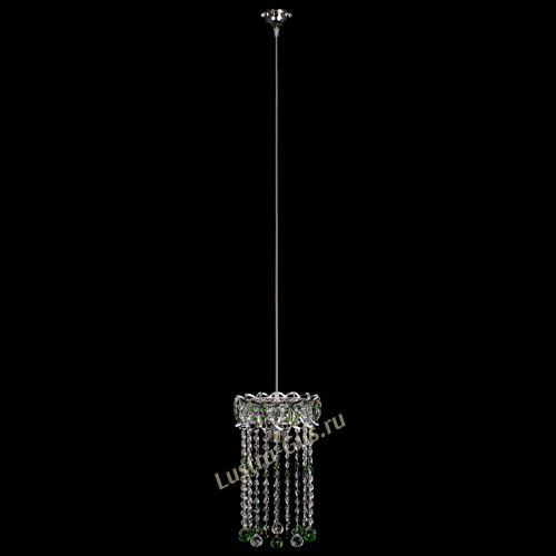 Барная люстра Астра №1 шар 30 длинная Зеленая в Магнитогорске Гусь Хрустальный