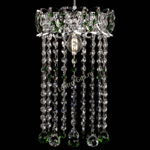 Барная люстра Астра №1 шар 30 длинная Зеленая в Магнитогорске Гусь Хрустальный