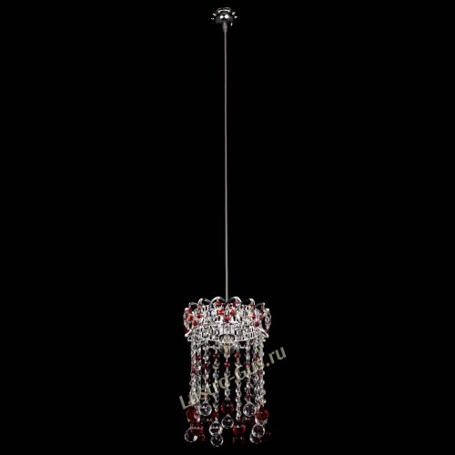 Барная люстра Астра №1 шар 30 красная в Магнитогорске Гусь Хрустальный