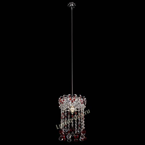 Барная люстра Астра №1 шар 30 красная в Магнитогорске Гусь Хрустальный
