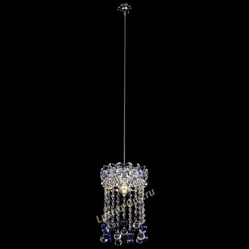Барная люстра Астра №1 шар 30 синяя в Магнитогорске Гусь Хрустальный