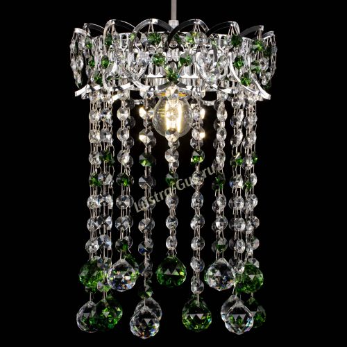 Барная люстра Астра №1 шар 30 зеленая в Магнитогорске Гусь Хрустальный