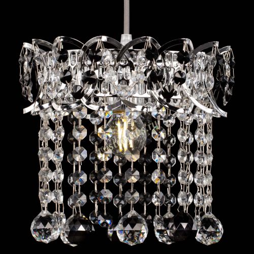 Барная люстра Астра №1 шар черная в Магнитогорске Гусь Хрустальный