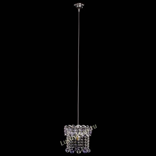 Барная люстра Астра №1 шар фиолетовая в Магнитогорске Гусь Хрустальный