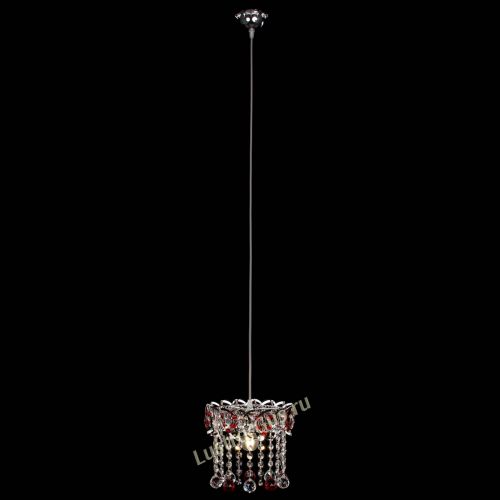 Барная люстра Астра №1 шар красная в Магнитогорске Гусь Хрустальный