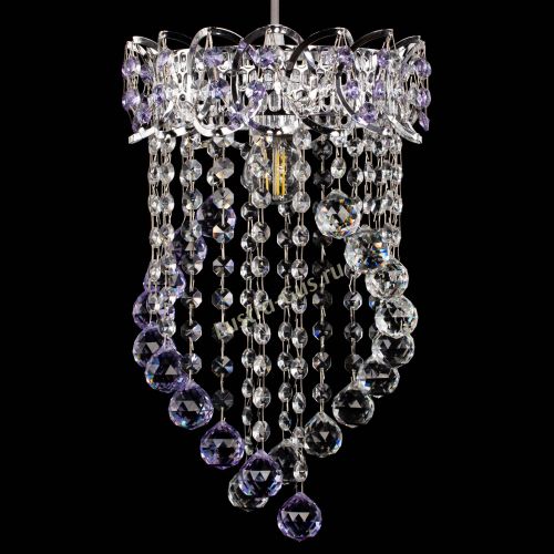 Барная люстра Астра №1 Сигма фиолетовая в Магнитогорске Гусь Хрустальный