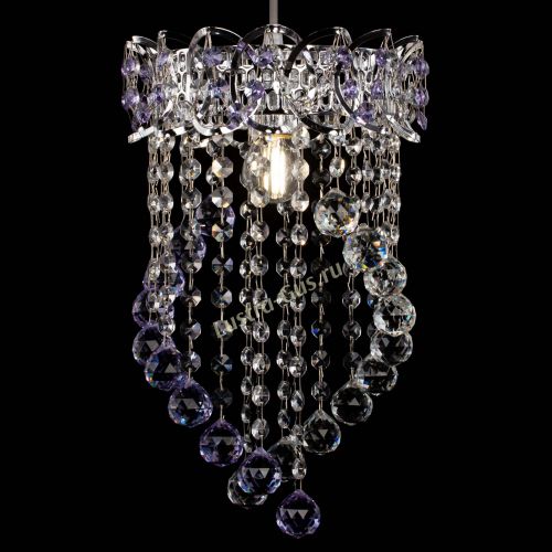 Барная люстра Астра №1 Сигма фиолетовая в Магнитогорске Гусь Хрустальный