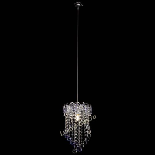 Барная люстра Астра №1 Сигма фиолетовая в Магнитогорске Гусь Хрустальный