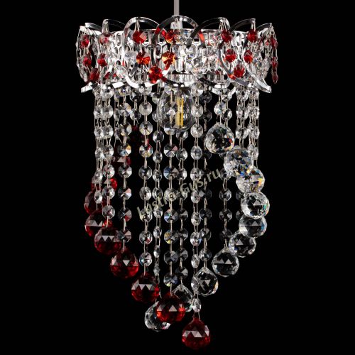 Барная люстра Астра №1 Сигма красная в Магнитогорске Гусь Хрустальный