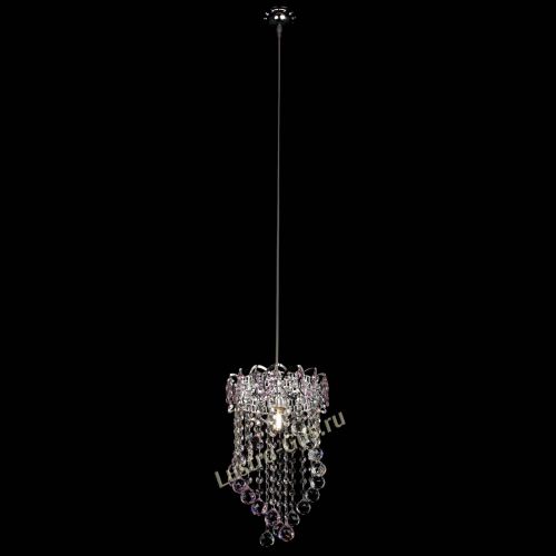 Барная люстра Астра №1 Сигма розовая в Магнитогорске Гусь Хрустальный