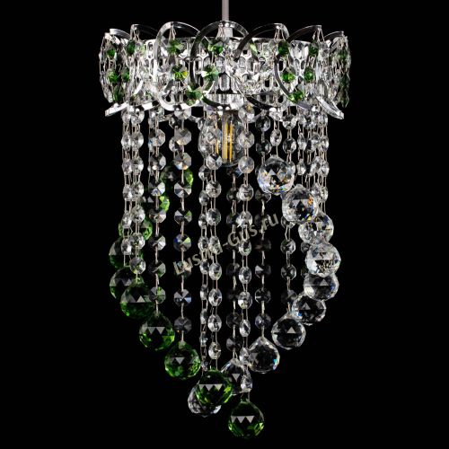 Барная люстра Астра №1 Сигма зеленая в Магнитогорске Гусь Хрустальный