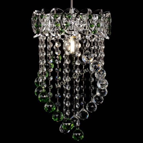 Барная люстра Астра №1 Сигма зеленая в Магнитогорске Гусь Хрустальный