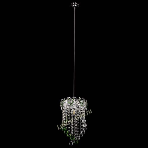 Барная люстра Астра №1 Сигма зеленая в Магнитогорске Гусь Хрустальный