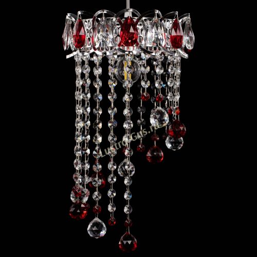 Барная люстра Астра №1 винтаж Красная в Магнитогорске Гусь Хрустальный
