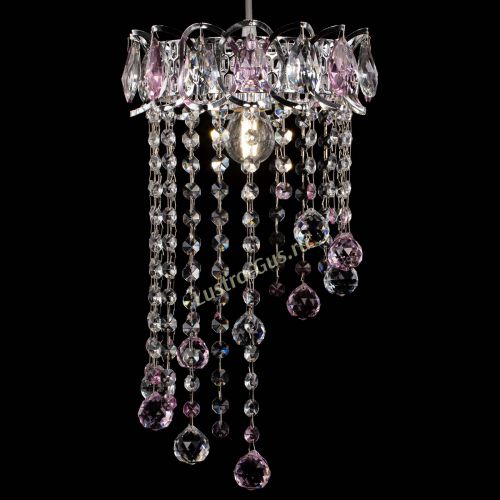 Барная люстра Астра №1 винтаж Розовая в Магнитогорске Гусь Хрустальный