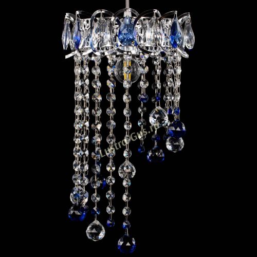 Барная люстра Астра №1 винтаж Синяя в Магнитогорске Гусь Хрустальный
