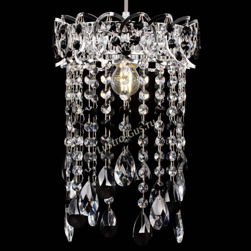 Барная люстра Астра №1 журавлик Черная в Магнитогорске Гусь Хрустальный