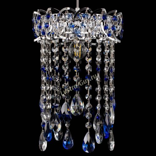 Барная люстра Астра №1 журавлик Синяя в Магнитогорске Гусь Хрустальный