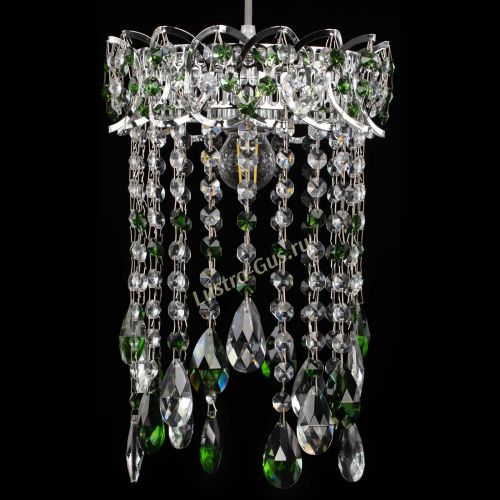 Барная люстра Астра №1 журавлик Зеленая в Магнитогорске Гусь Хрустальный
