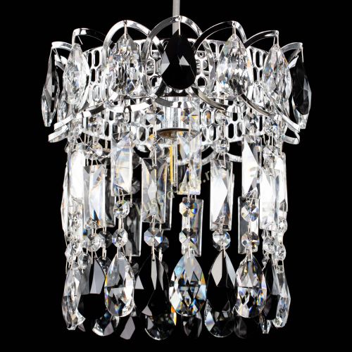 Барная люстра Астра №1 черная в Магнитогорске Гусь Хрустальный