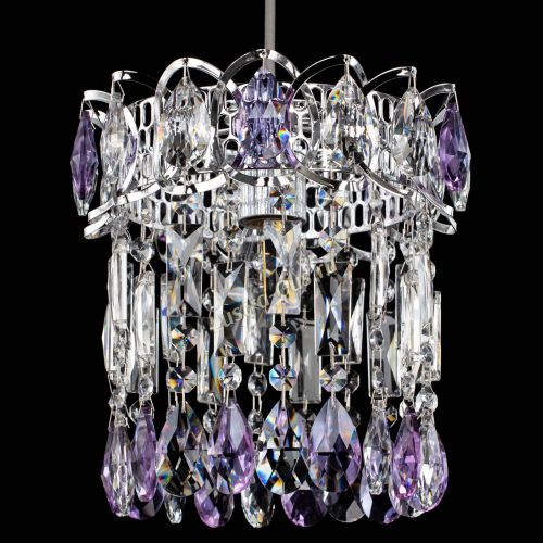 Барная люстра Астра №1 фиолетовая в Магнитогорске Гусь Хрустальный