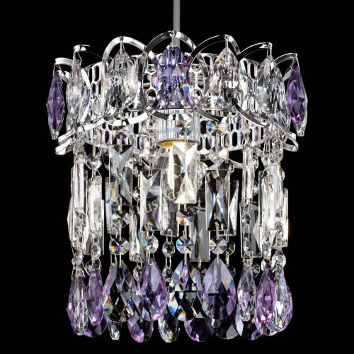 Барная люстра Астра №1 фиолетовая в Магнитогорске Гусь Хрустальный