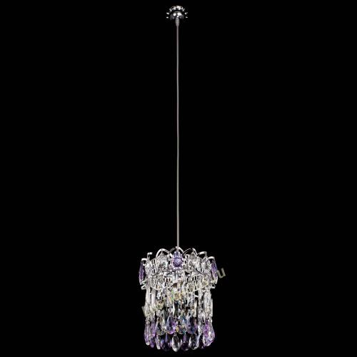 Барная люстра Астра №1 фиолетовая в Магнитогорске Гусь Хрустальный