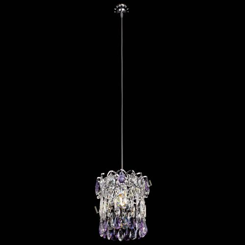 Барная люстра Астра №1 фиолетовая в Магнитогорске Гусь Хрустальный
