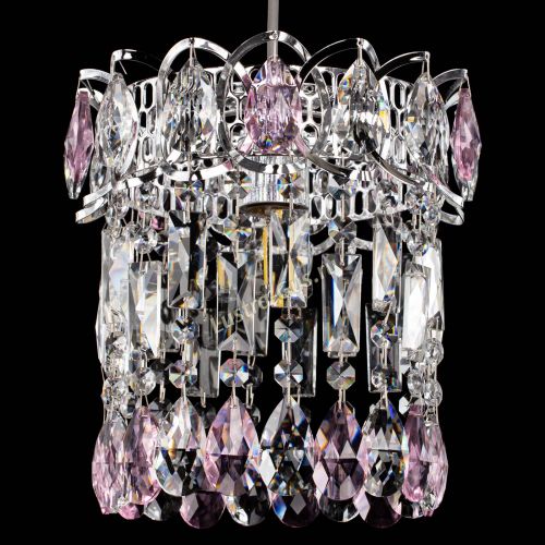 Барная люстра Астра №1 розовая в Магнитогорске Гусь Хрустальный