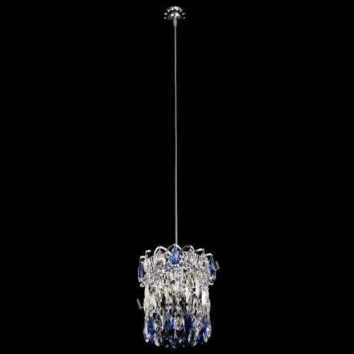 Барная люстра Астра №1 синяя в Магнитогорске Гусь Хрустальный