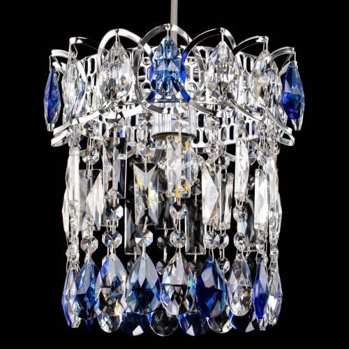 Барная люстра Астра №1 синяя в Магнитогорске Гусь Хрустальный