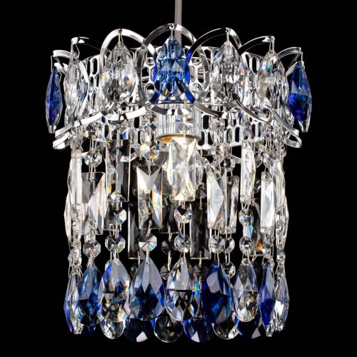 Барная люстра Астра №1 синяя в Магнитогорске Гусь Хрустальный