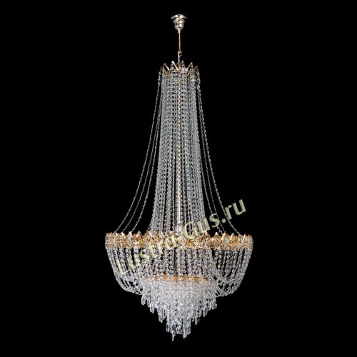 Люстра Екатерина большая с подвесом в Магнитогорске Гусь Хрустальный