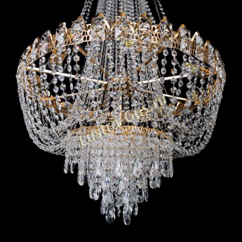 Люстра Екатерина большая с подвесом в Магнитогорске Гусь Хрустальный