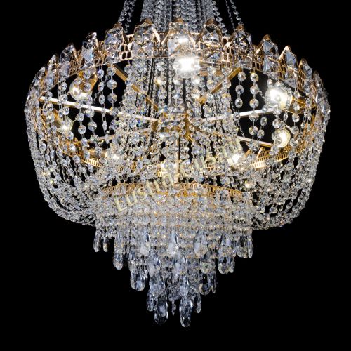 Люстра Екатерина большая с подвесом в Магнитогорске Гусь Хрустальный