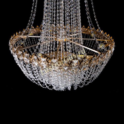 Люстра Екатерина большая с подвесом в Магнитогорске Гусь Хрустальный