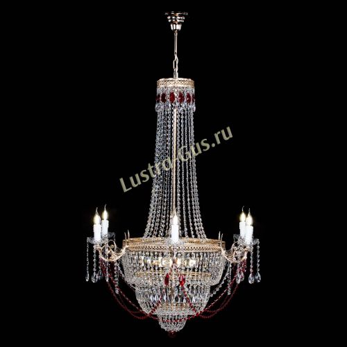 Люстра Елизавета Венеция красная в Магнитогорске Гусь Хрустальный