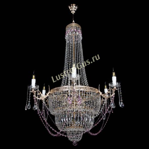 Люстра Елизавета Венеция розовая в Магнитогорске Гусь Хрустальный