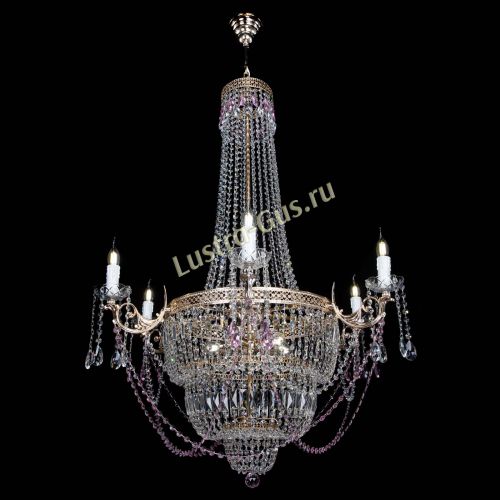 Люстра Елизавета Венеция розовая в Магнитогорске Гусь Хрустальный