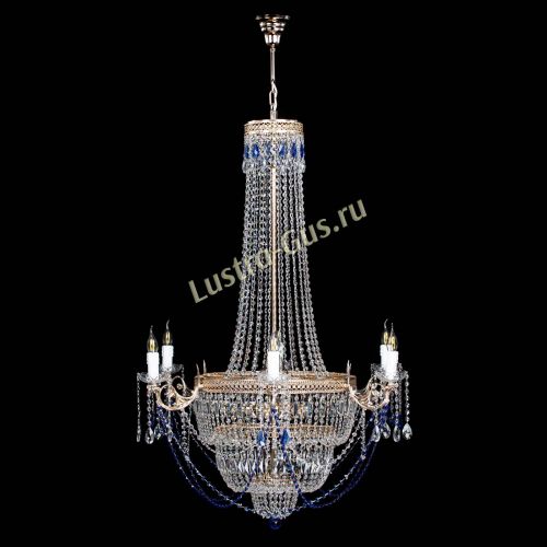 Люстра Елизавета Венеция синяя в Магнитогорске Гусь Хрустальный