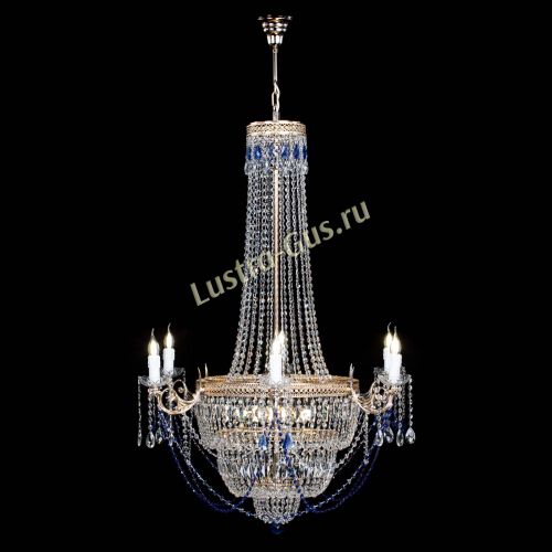 Люстра Елизавета Венеция синяя в Магнитогорске Гусь Хрустальный