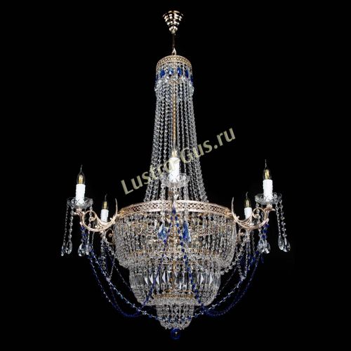 Люстра Елизавета Венеция синяя в Магнитогорске Гусь Хрустальный
