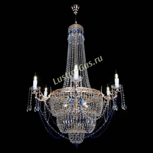 Люстра Елизавета Венеция синяя в Магнитогорске Гусь Хрустальный