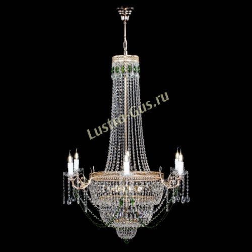 Люстра Елизавета Венеция зеленая в Магнитогорске Гусь Хрустальный