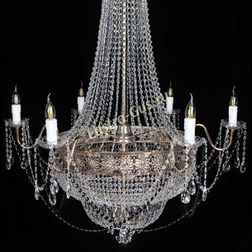 Люстра Елизавета Восток черная в Магнитогорске Гусь Хрустальный