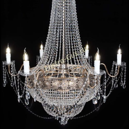 Люстра Елизавета Восток черная в Магнитогорске Гусь Хрустальный